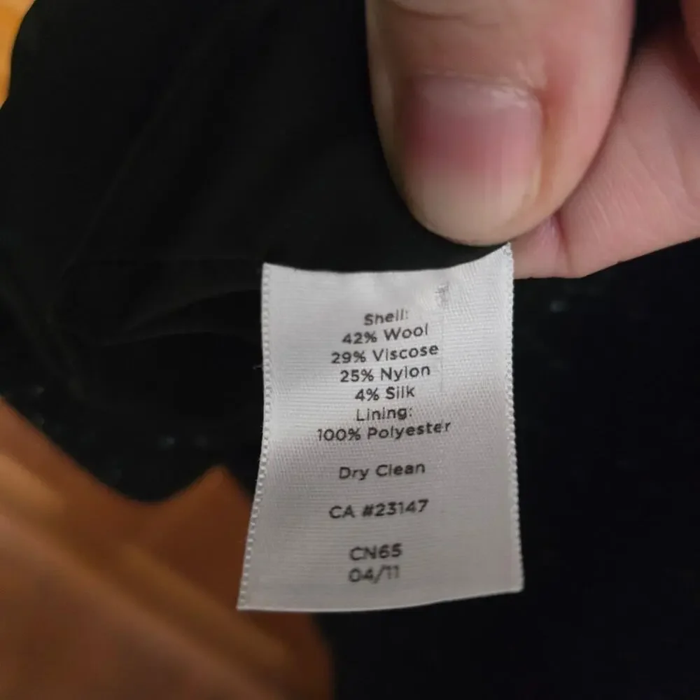 Talbots Petites Speckled Black 2 Button Wool Blend Blazer Jacket Size 16 - Picture 4 of 4
